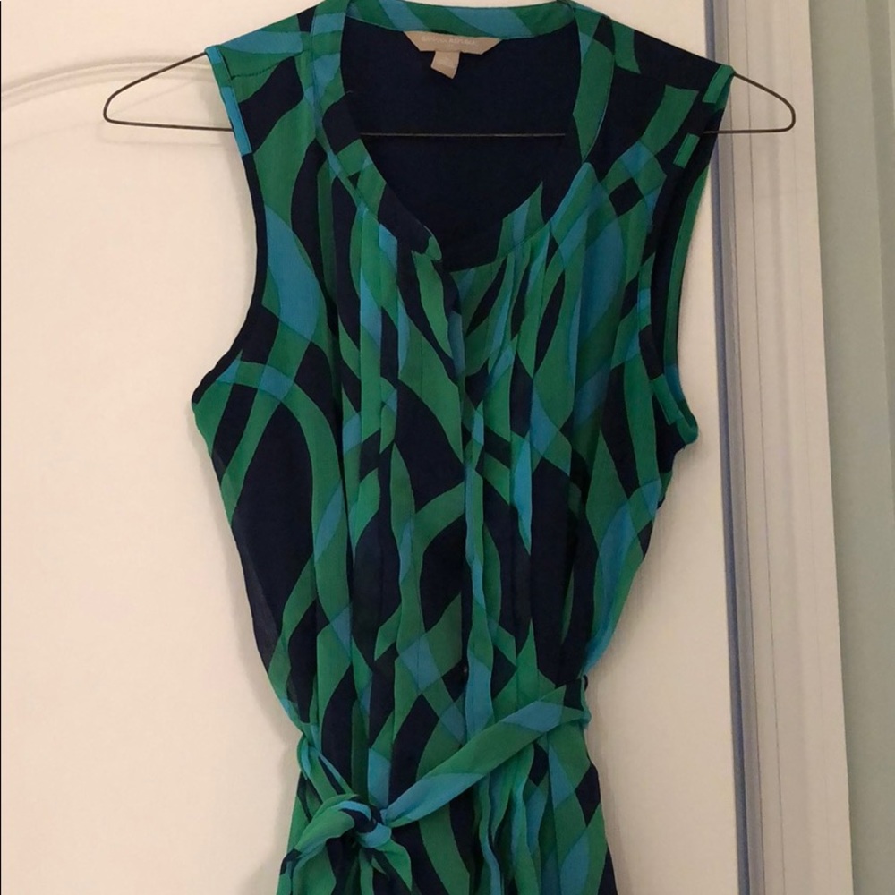 Blue and Green Dress Size 2